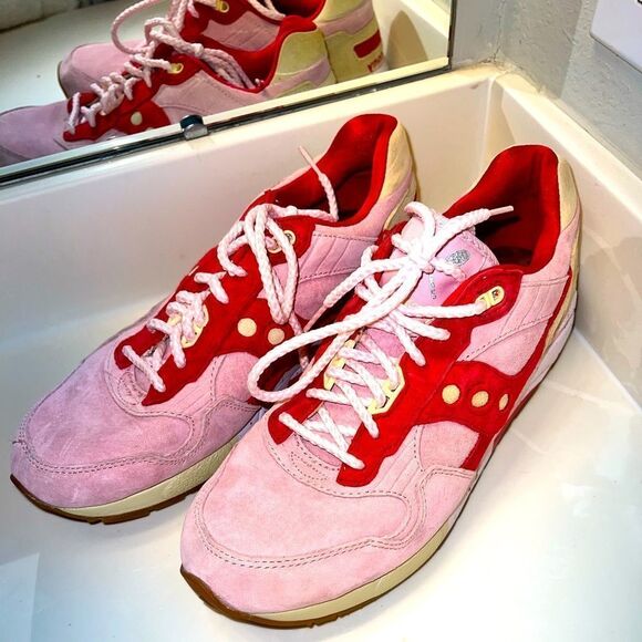Saucony MEN 9.5 G9 Shadow 5 Scoops Strawberry vanilla ice cream sneakers RARE!!! - Picture 1 of 16